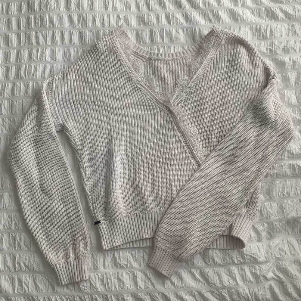 Cute Hollister sweater lined with lace